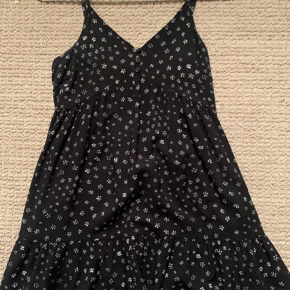 pacsun black floral dress